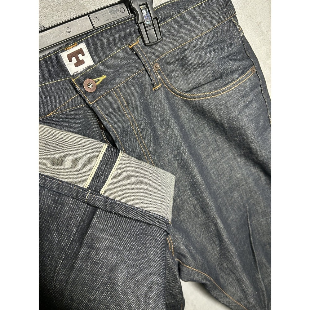 Tellason Ankara White Oak Cone Selvedge Denim Jeans USA Straight Leg 36x34